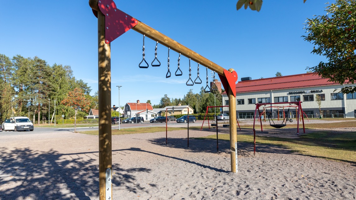 Lekutrustning på en skolgård.